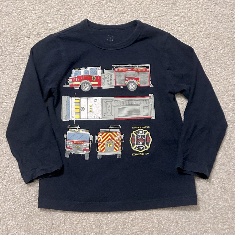 Long Sleeve Firetruck Shirt